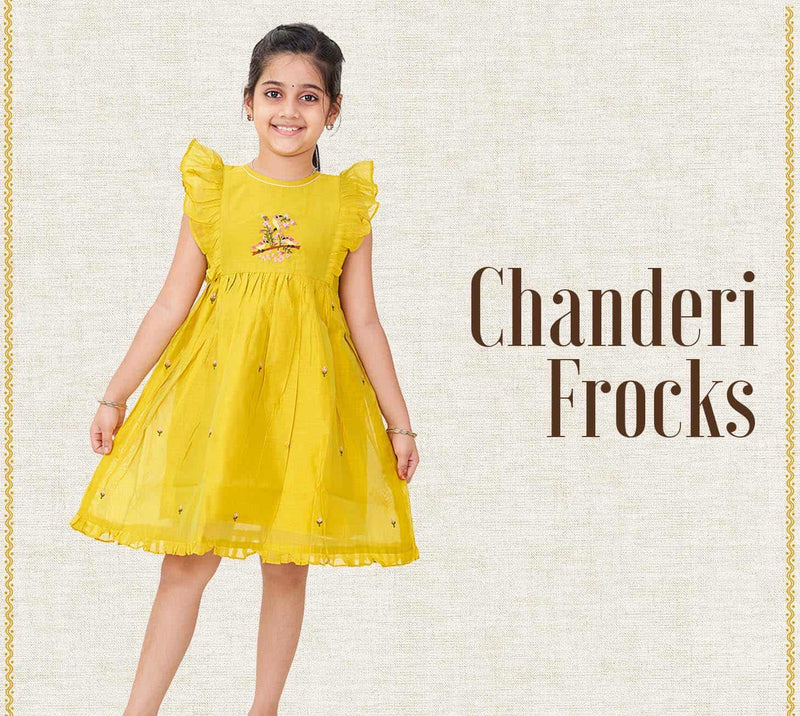 Girls Chanderi Frocks