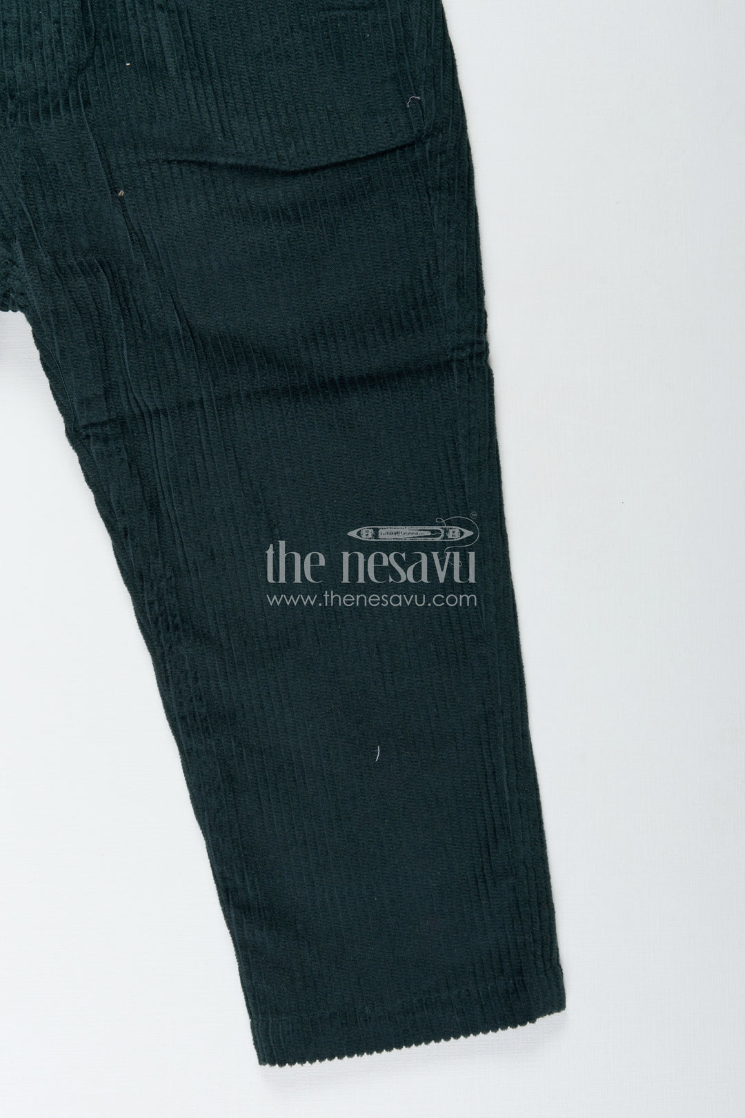 Two Piece Casual Pant Sets for Boys in Knitted Cotton Jersey with Corduroy Trousers and Bow Tie Detail