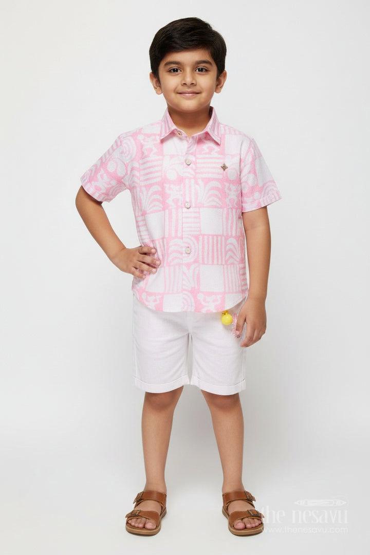 Casual Shirt and Shorts Set for Boys Everyday Summer Wear