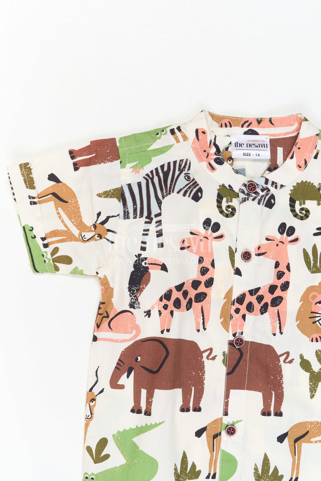 Boys Animal Print Cotton Set for Zoo Trips and Playful Days