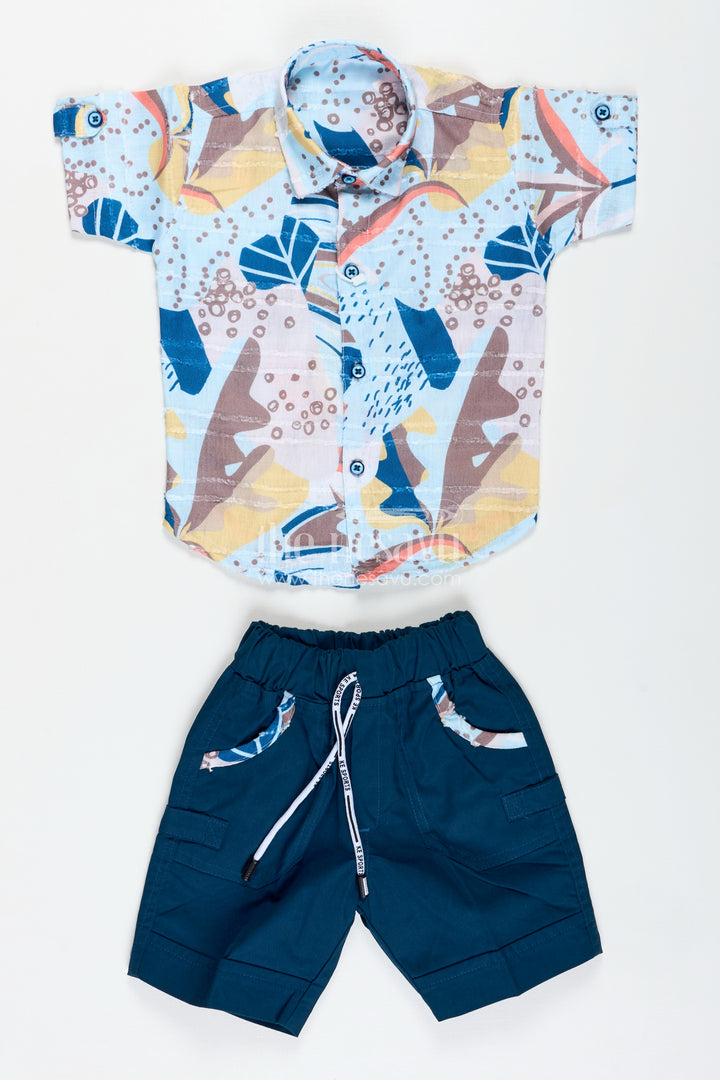 Explorer Shirt And Shorts Set For Baby Boys