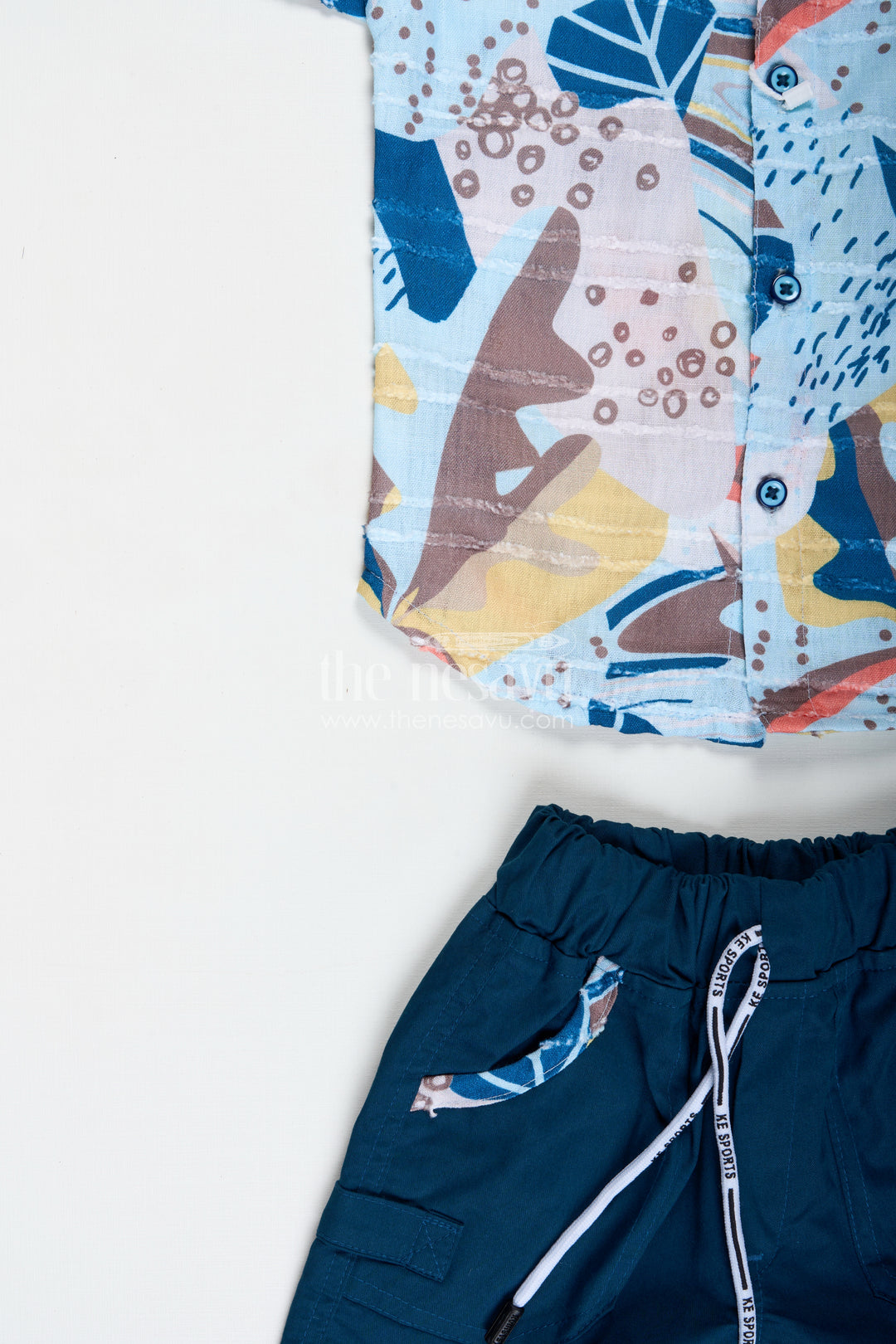 Explorer Shirt And Shorts Set For Baby Boys