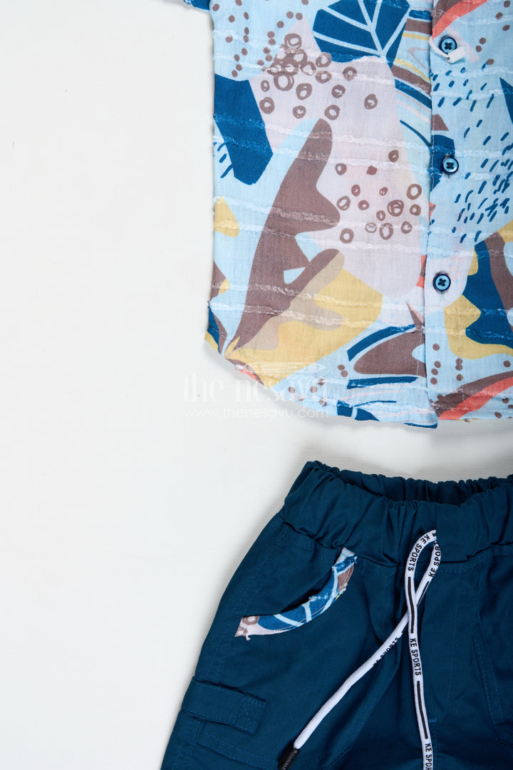 Explorer Shirt And Shorts Set For Baby Boys