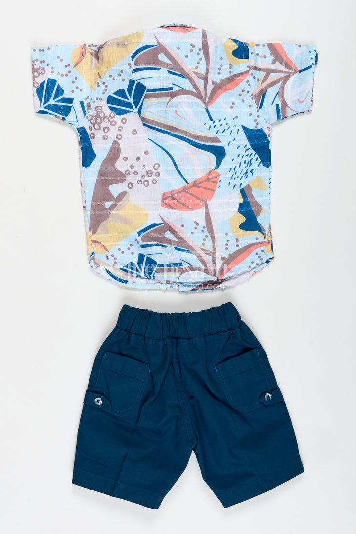 Explorer Shirt And Shorts Set For Baby Boys