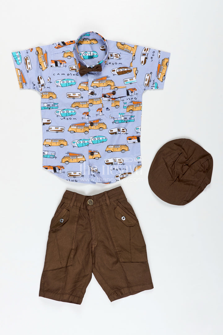 Adventure Theme Shirt And Shorts Outfit For Baby Boys