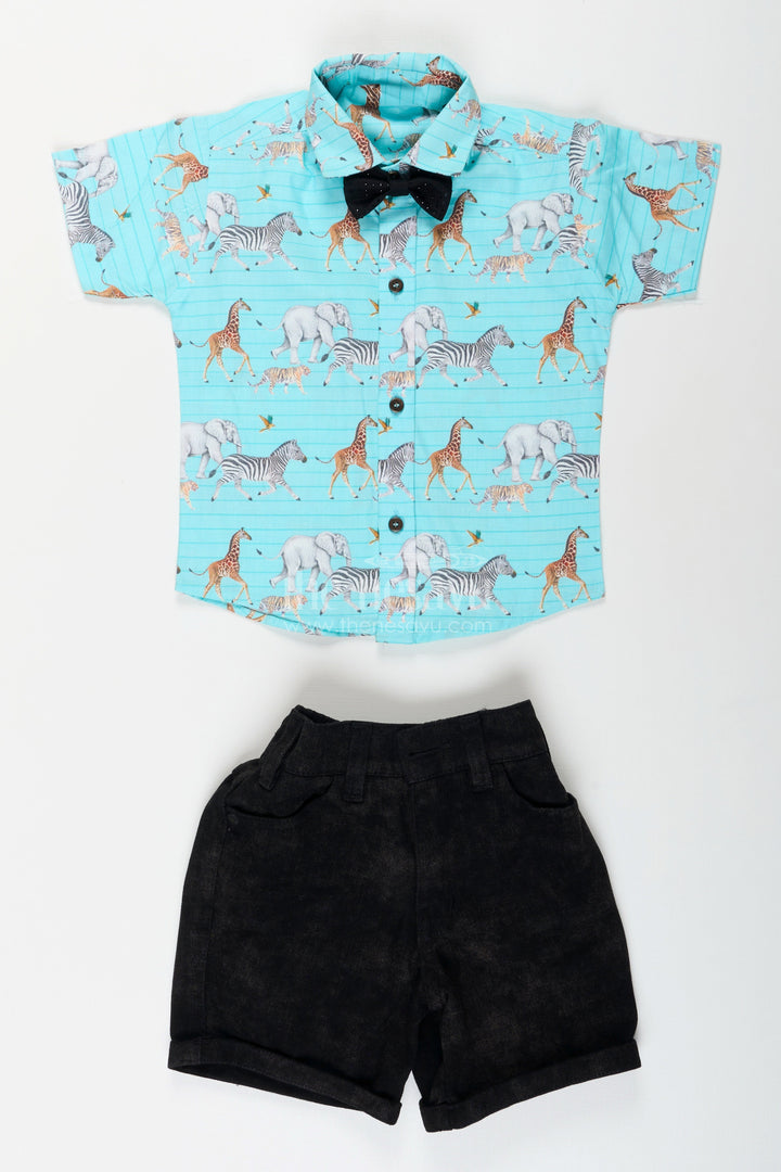 Safari Print Boys Cotton Set for Playdates and Summer Fun