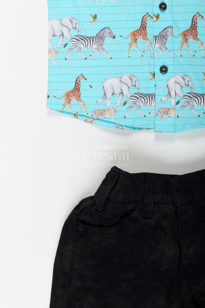 Safari Print Boys Cotton Set for Playdates and Summer Fun