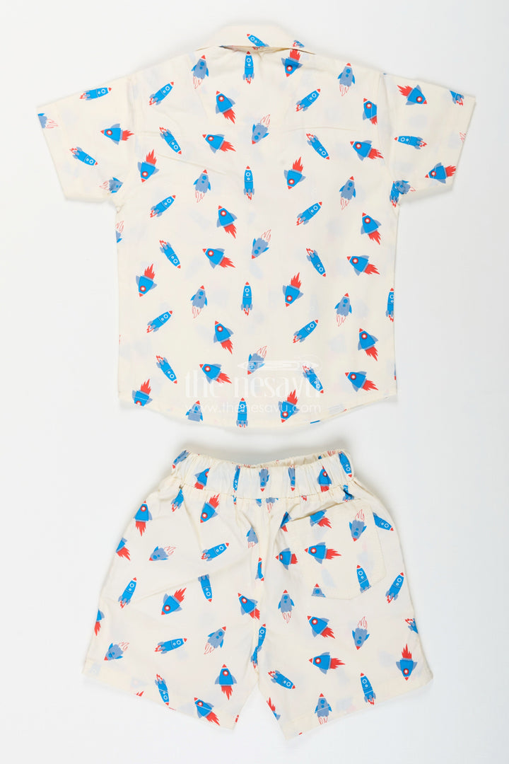 Toddler boys cotton shirt and shorts set for casual outings