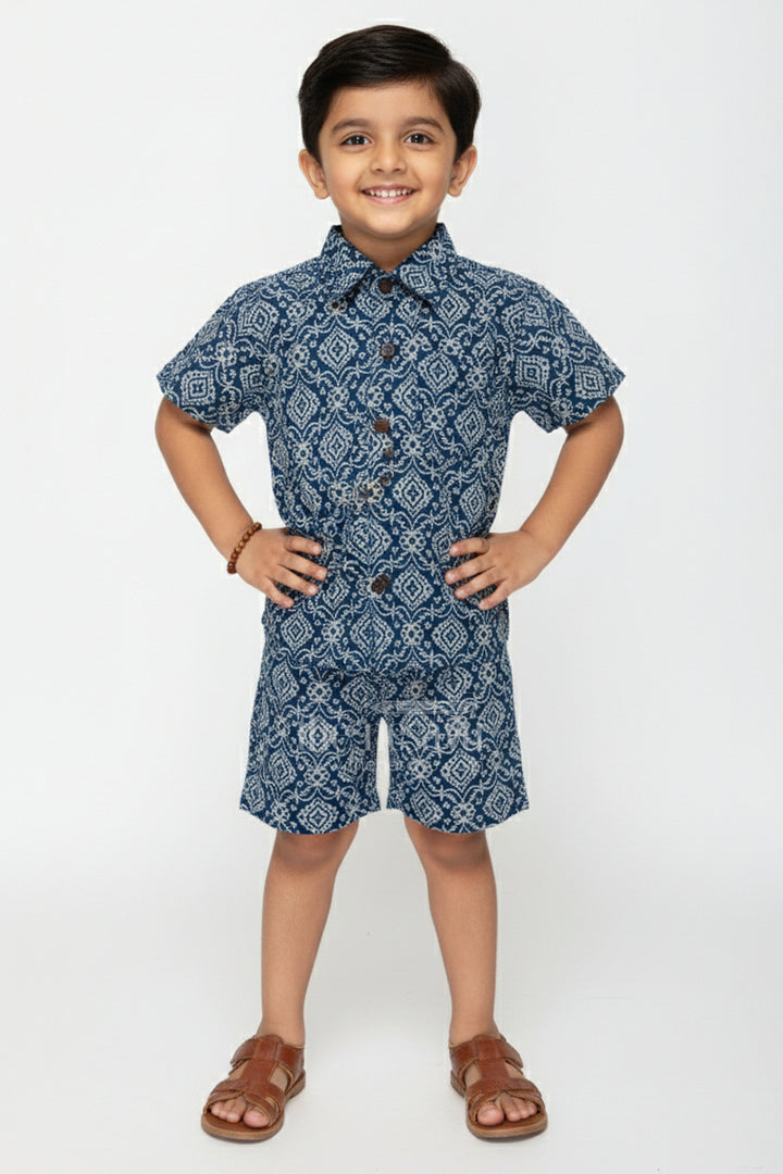 Boys Printed Cotton Set for Summer Play and Outings