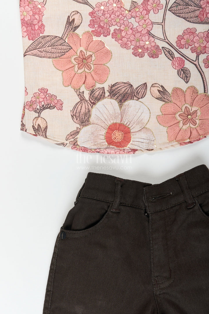 Toddler boys casual floral set for weekend outings