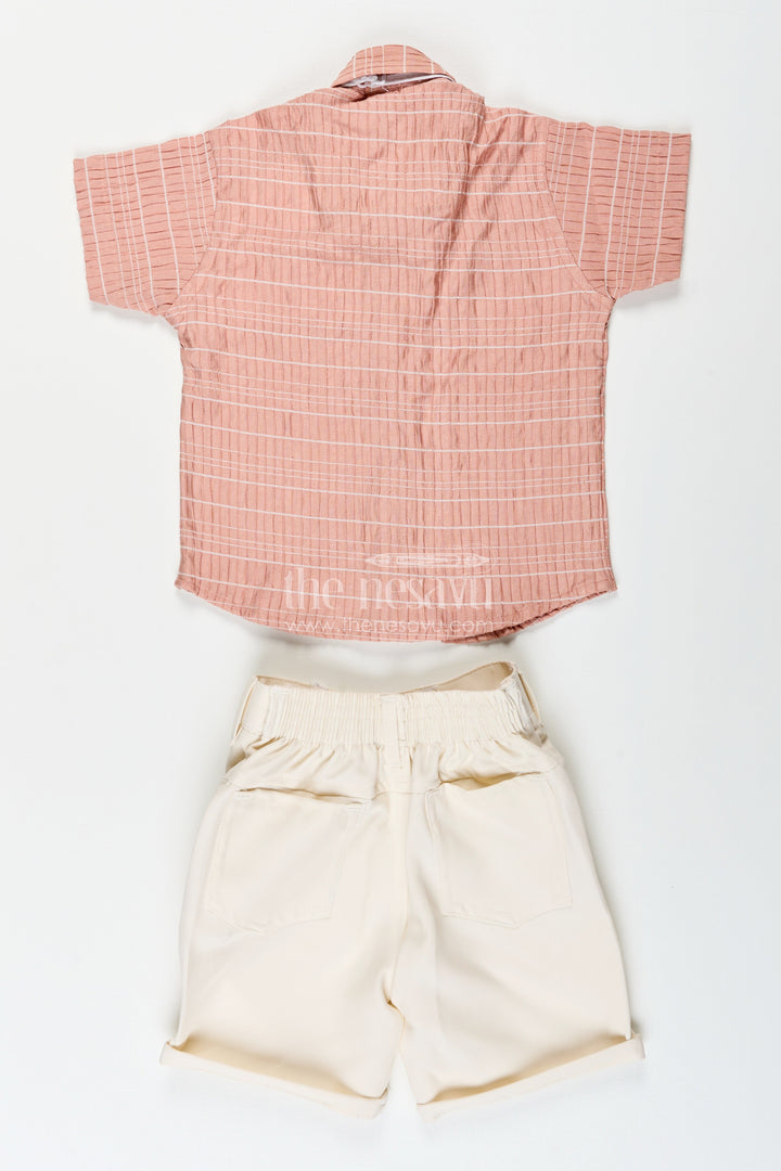 Boys formal casual outfit with bow tie for birthday brunch