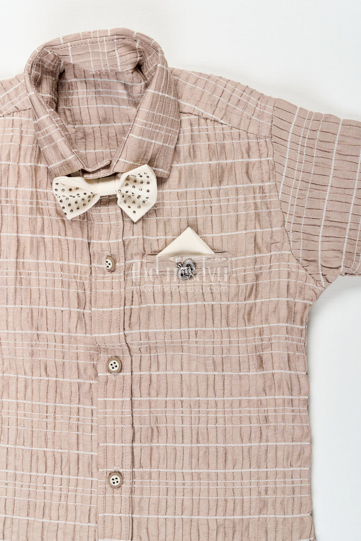 Toddler boys summer outfit with bow tie for family functions