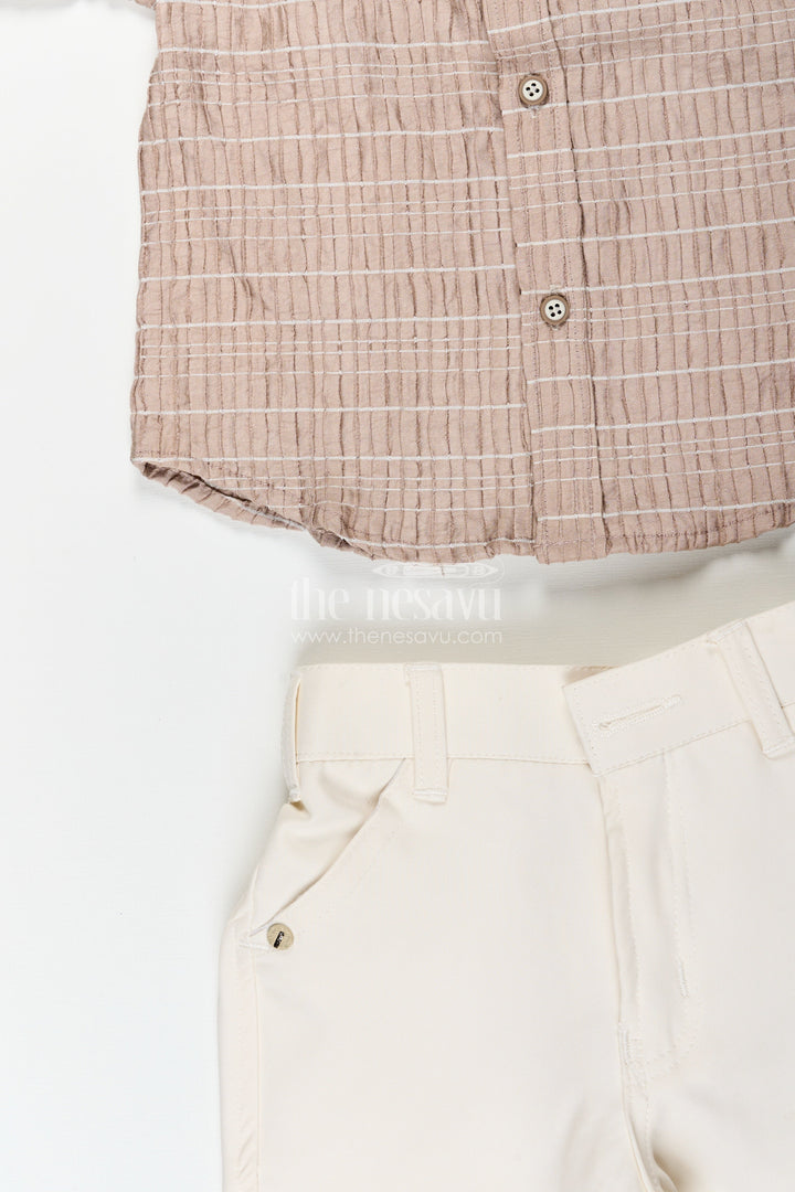 Toddler boys summer outfit with bow tie for family functions