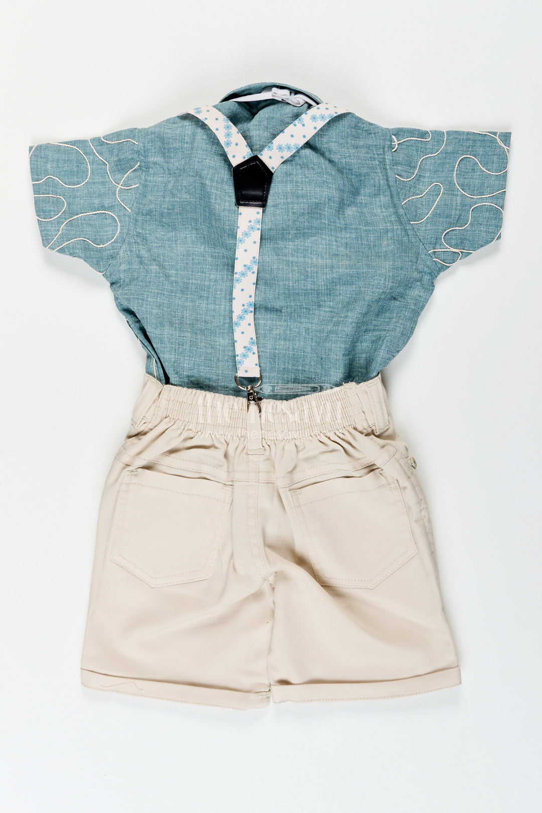 Boys embroidered suspender set for birthday celebrations
