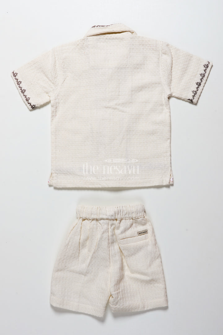 Toddler Boys Cotton Embroidered Set for Traditional Occasions