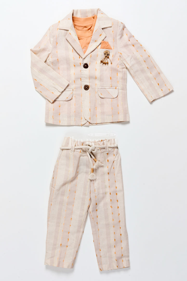 Baby Boys Embroidered Blazer Set for Weddings and Stage Functions