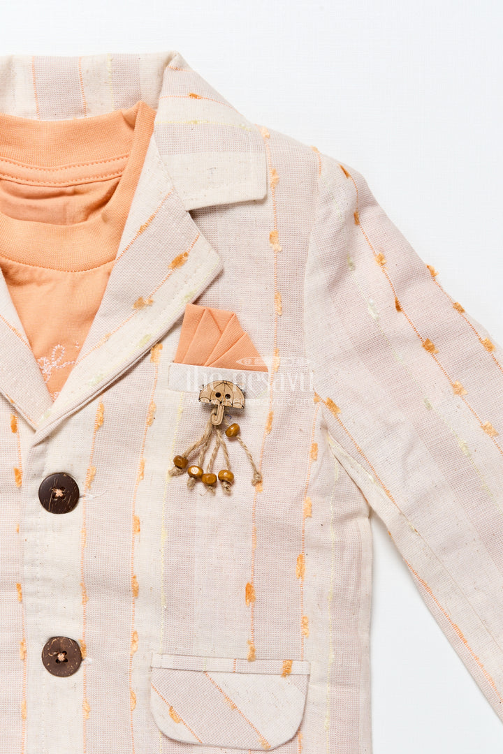 Baby Boys Embroidered Blazer Set for Weddings and Stage Functions