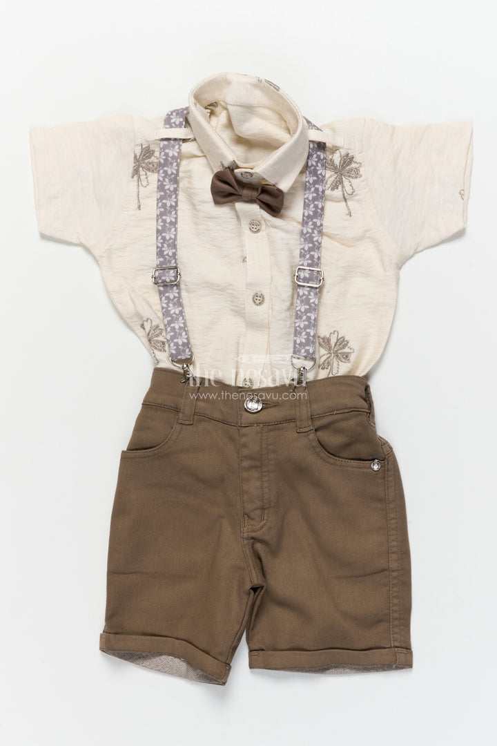 Boys Suspender Outfit Set for Photo Shoots and Festive Dressing