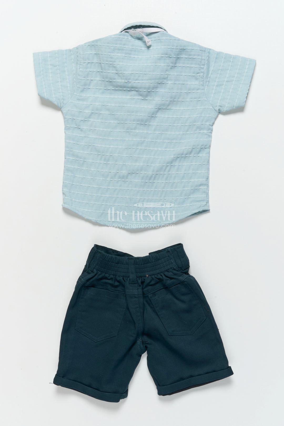 Boys Floral Embroidered Shirt and Shorts Set for Casual Celebrations