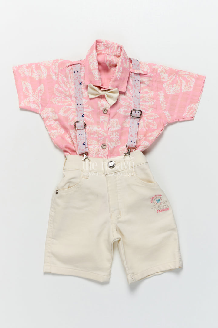 Boys Printed Suspender Set for Birthday Parties and Festive Functions