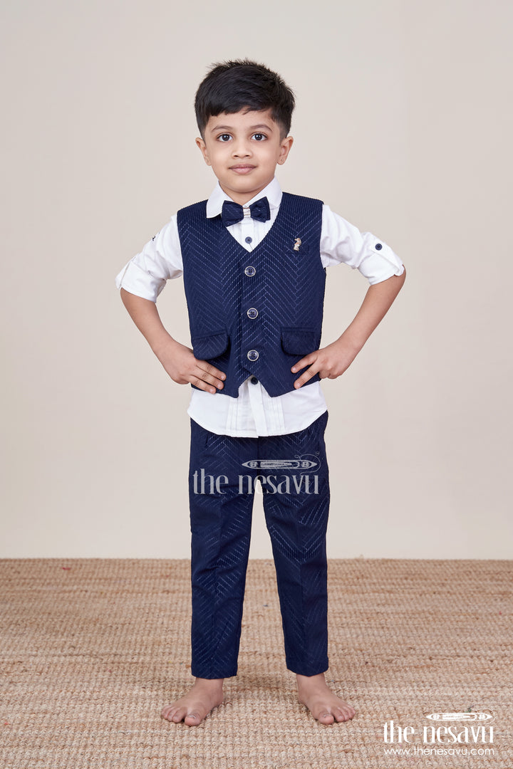 Boys Smart Casual Set with Corduroy Vest for Birthdays and Gatherings
