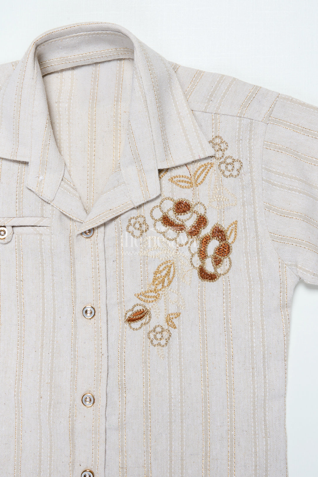 Boys Embroidered Shirt and Pant Set for Smart Casual and Festive Wear