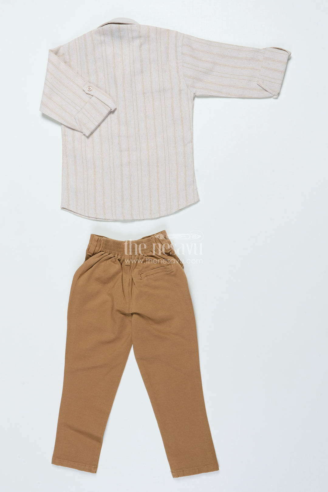 Boys Embroidered Shirt and Pant Set for Smart Casual and Festive Wear