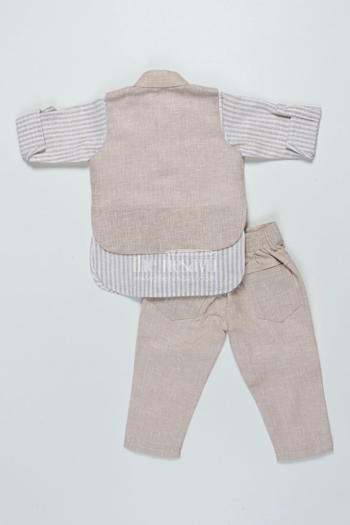 Boys Striped Casual Set for Festive Day Outs and Celebrations