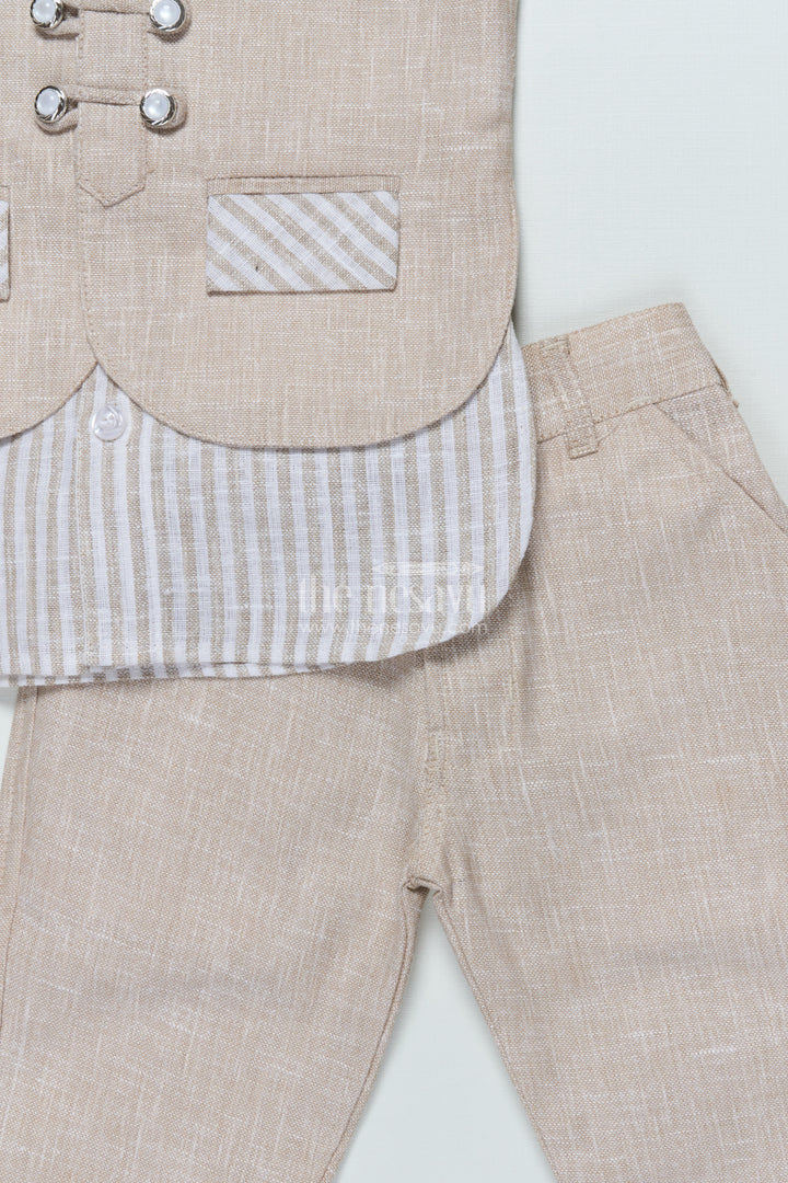 Boys Striped Casual Set for Festive Day Outs and Celebrations
