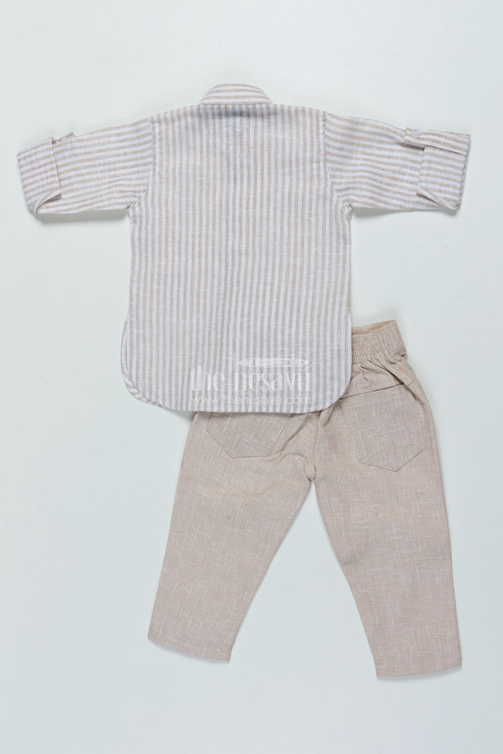 Boys Striped Casual Set for Festive Day Outs and Celebrations