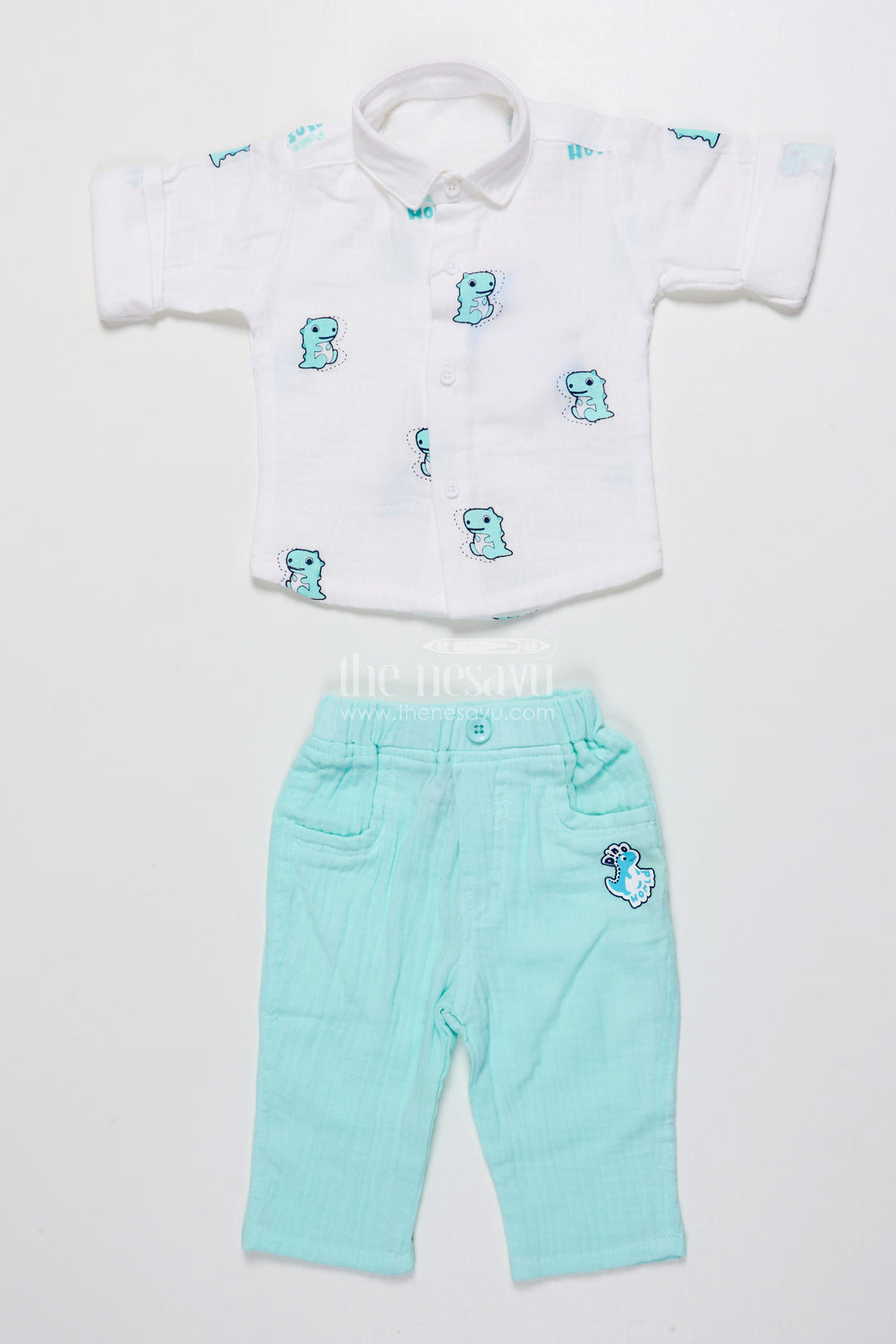 Baby Boy Muslin Cotton Outfit with Digital Print for Everyday Comfort