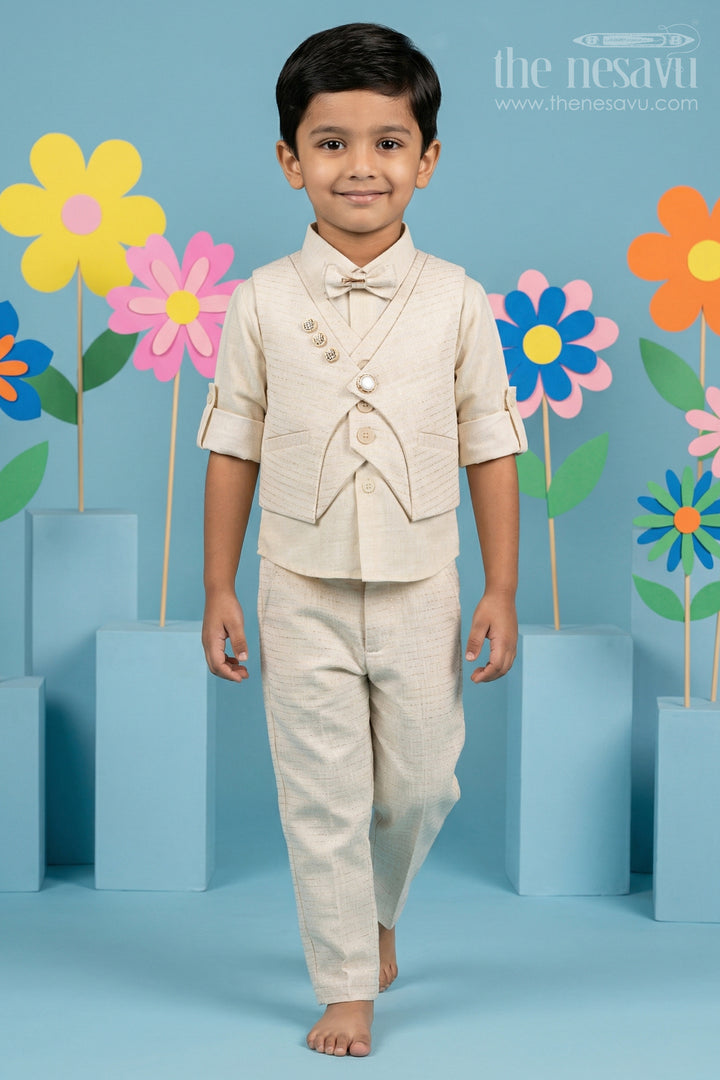 Boys Ethnic Jacket Set for Festive Events and Family Functions