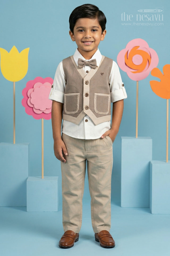 Boys Ethnic Jacket Set for Weddings and Festive Celebrations