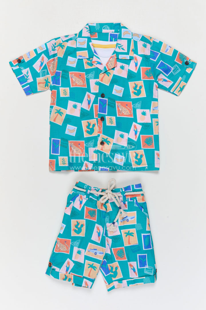 Boys Printed Co Ord Set for Holidays and Casual Daily Wear