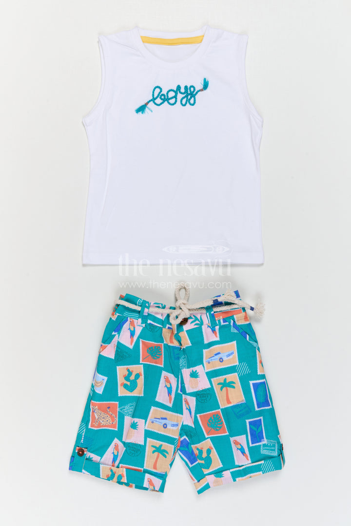 Boys Printed Co Ord Set for Holidays and Casual Daily Wear