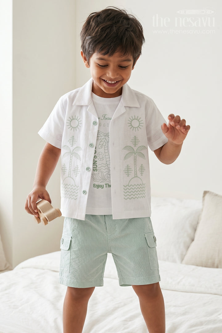 Boys Cotton Casual Set for Daily Wear and Summer Comfort