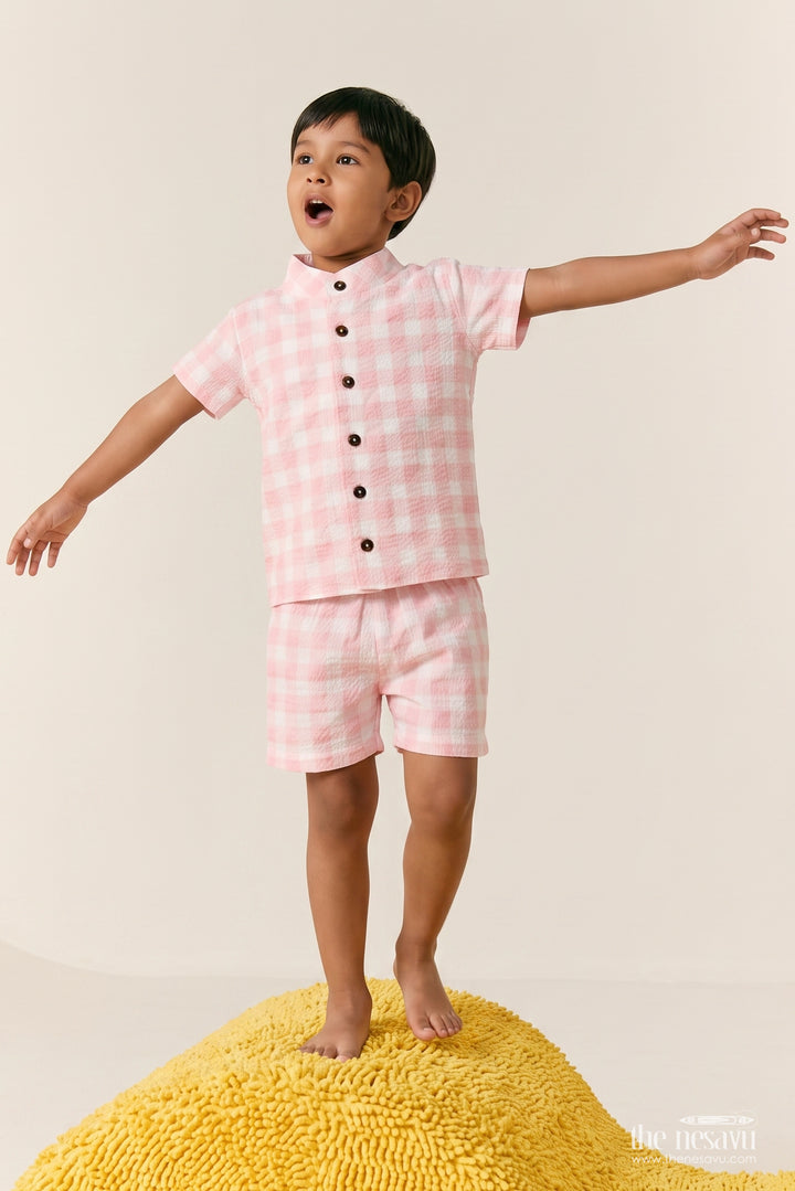 Boys Muslin Shirt and Shorts Set for Summer Outings and Playdates