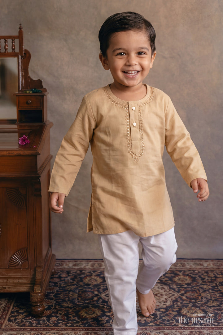 Boys Kurta Pajama Set with Smart Tailoring for Family Functions