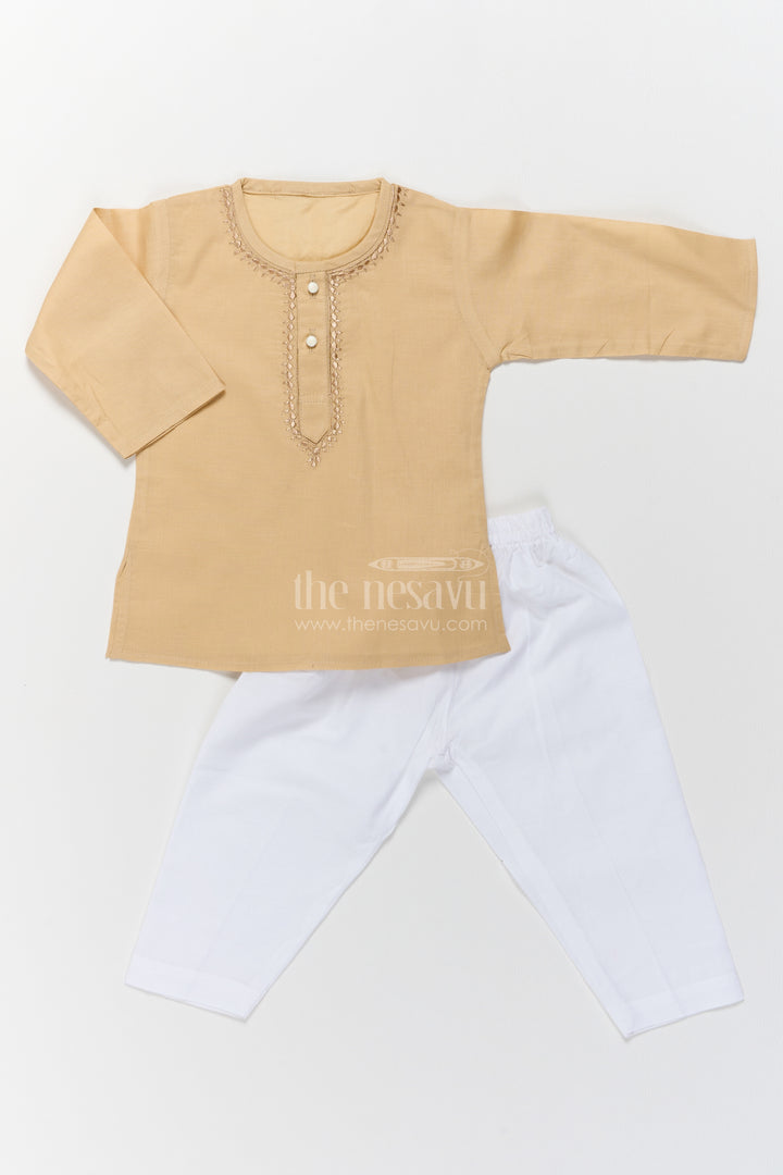 Boys Kurta Pajama Set with Smart Tailoring for Family Functions