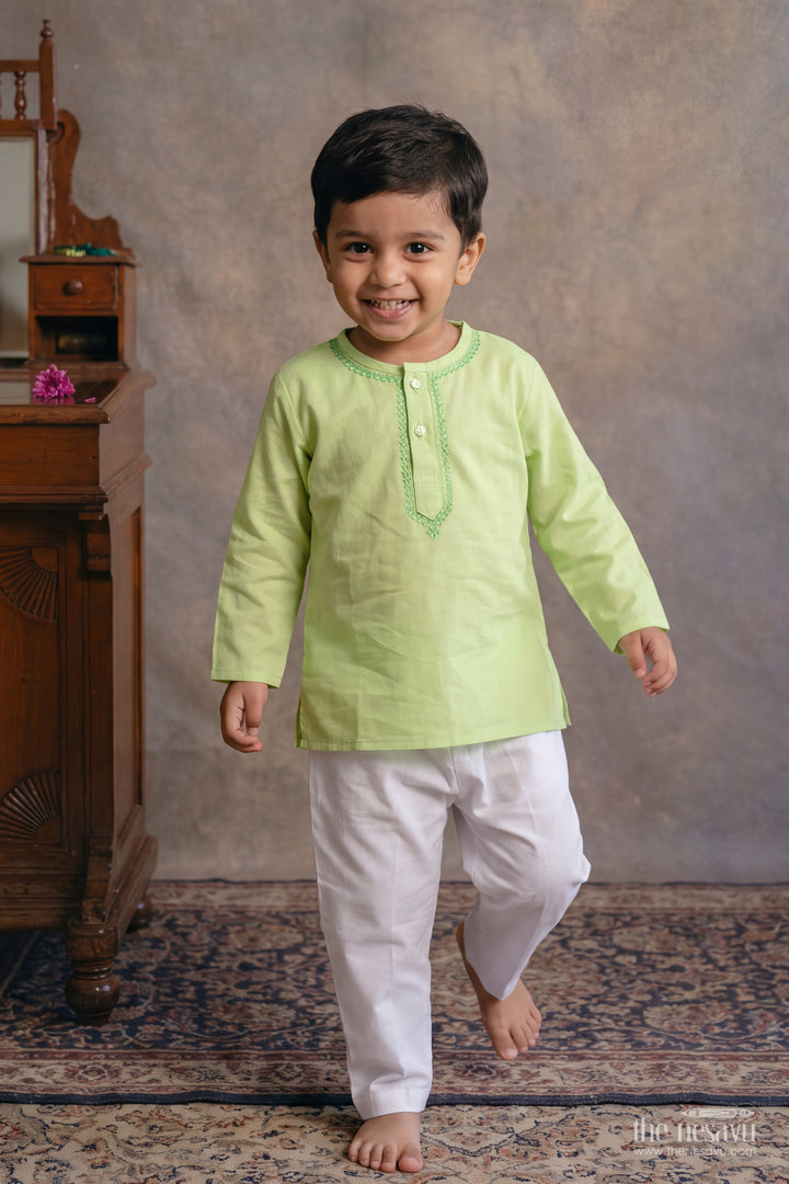 Boys Festive Kurta Set with Smart Tailoring for Weddings and Parties