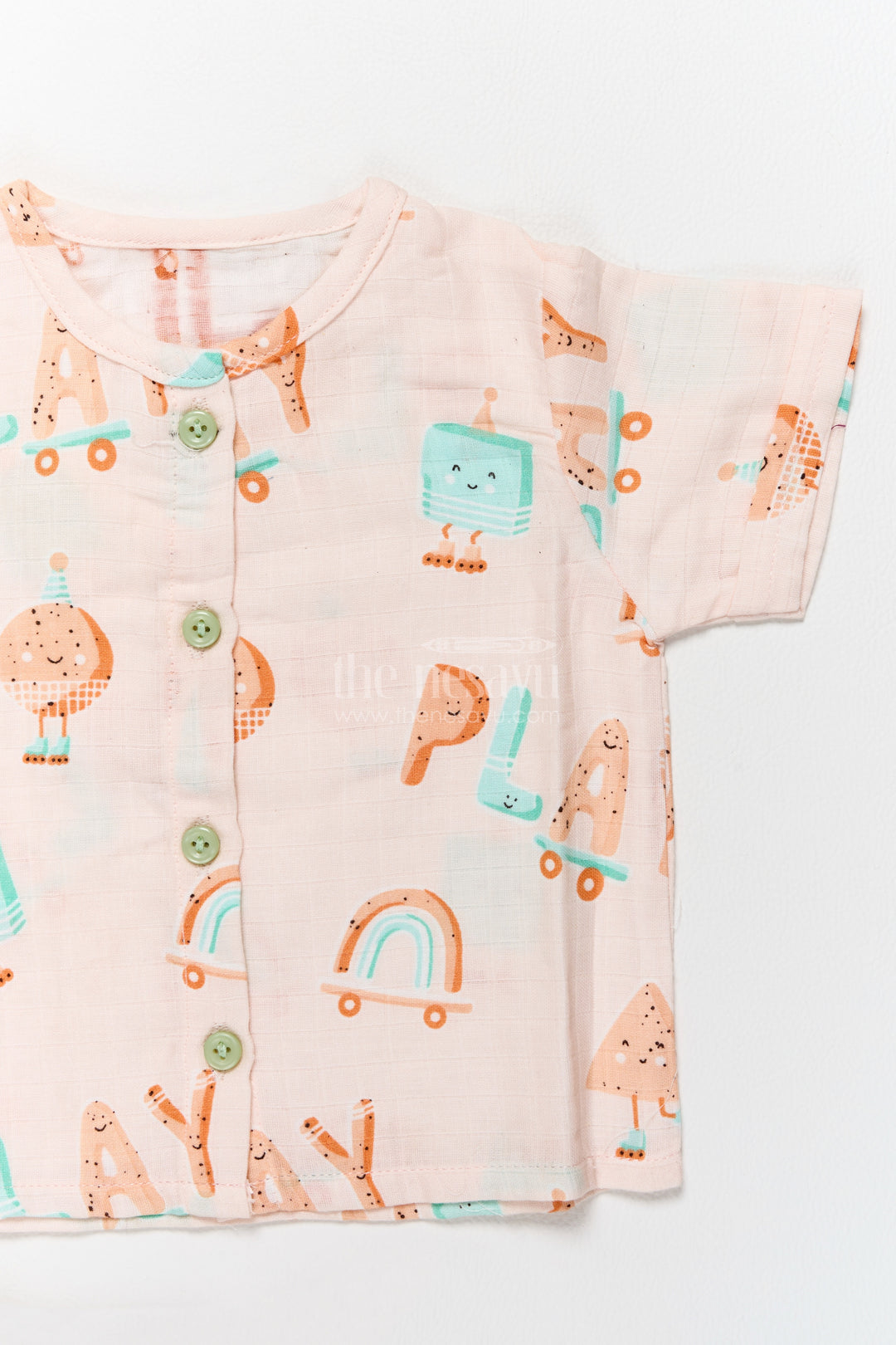 Infant Top and Shorts Set with Digital Print for Weddings and Parties