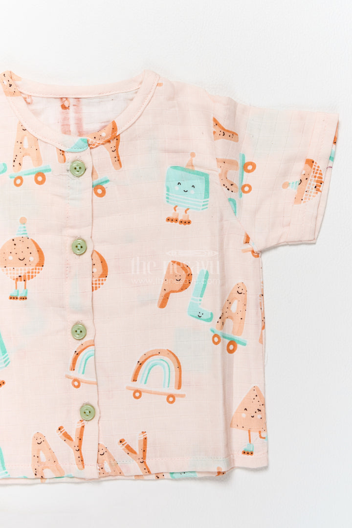 Infant Top and Shorts Set with Digital Print for Weddings and Parties
