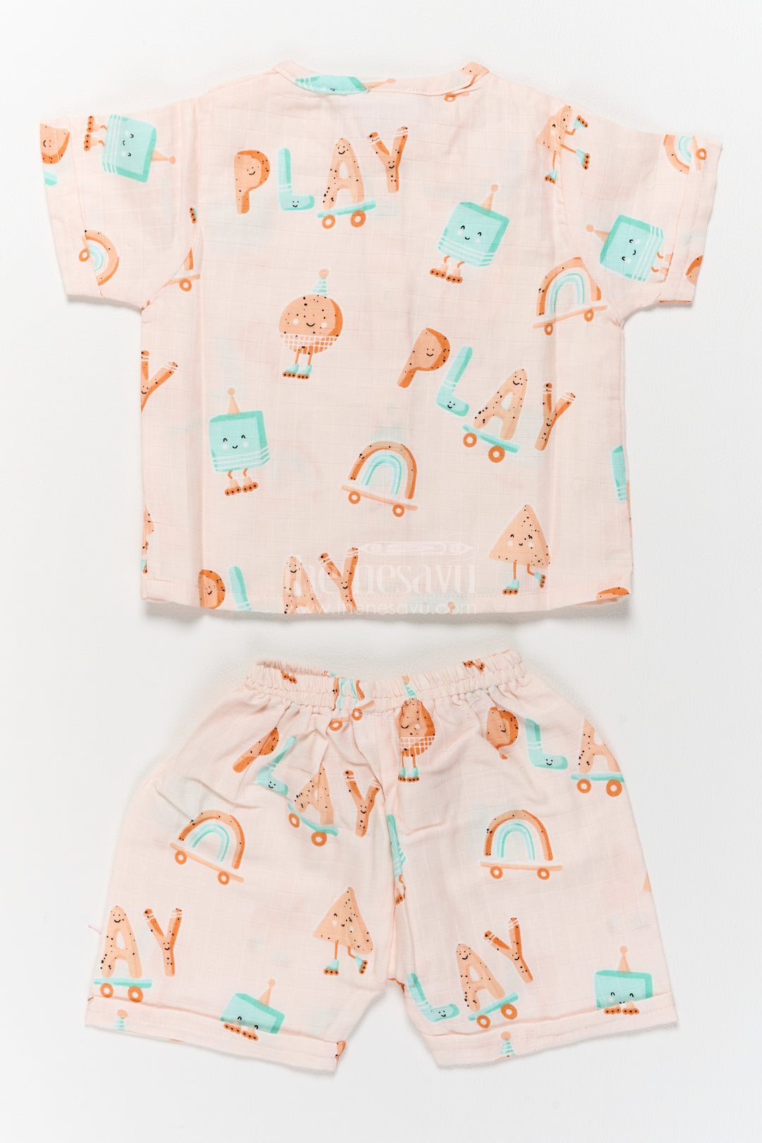 Infant Top and Shorts Set with Digital Print for Weddings and Parties