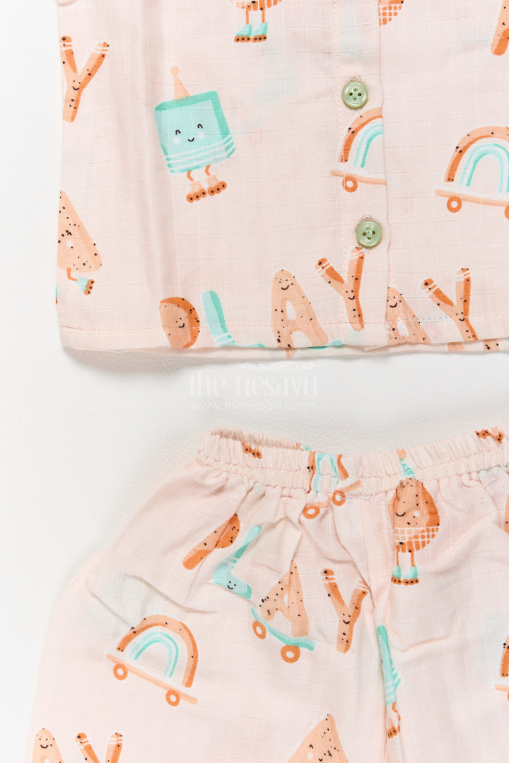 Infant Top and Shorts Set with Digital Print for Weddings and Parties