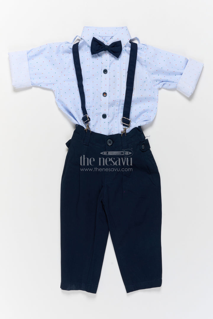 Baby Boys Cotton Set in Blue with Smart Tailoring