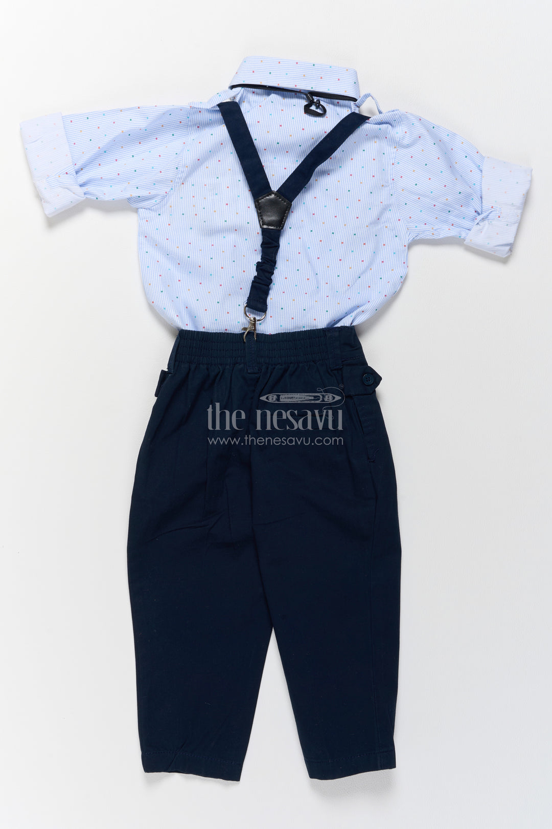 Baby Boys Cotton Set in Blue with Smart Tailoring