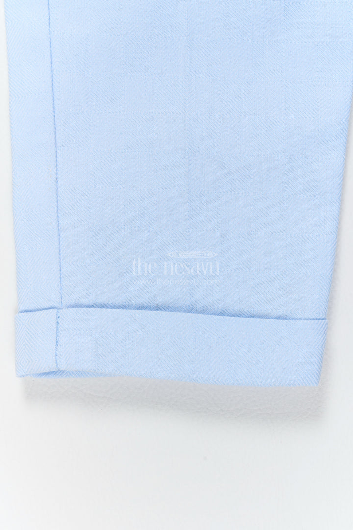 Boys Nehru Jacket Set in Blue with Smart Tailoring