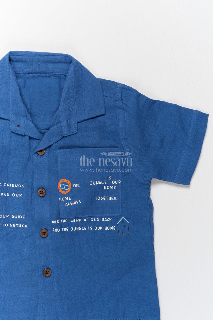 Baby Boy Shirt and Shorts Set in Blue for Celebrations and Photos