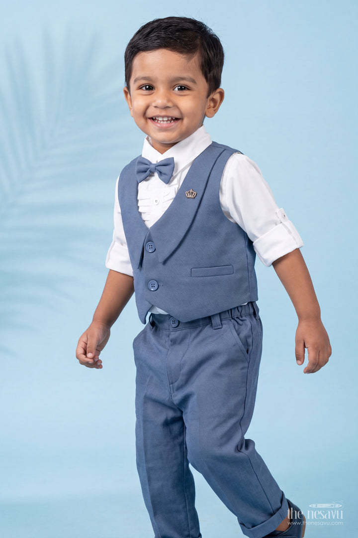 Boys Nehru Jacket Set with Smart Tailoring for Family Functions