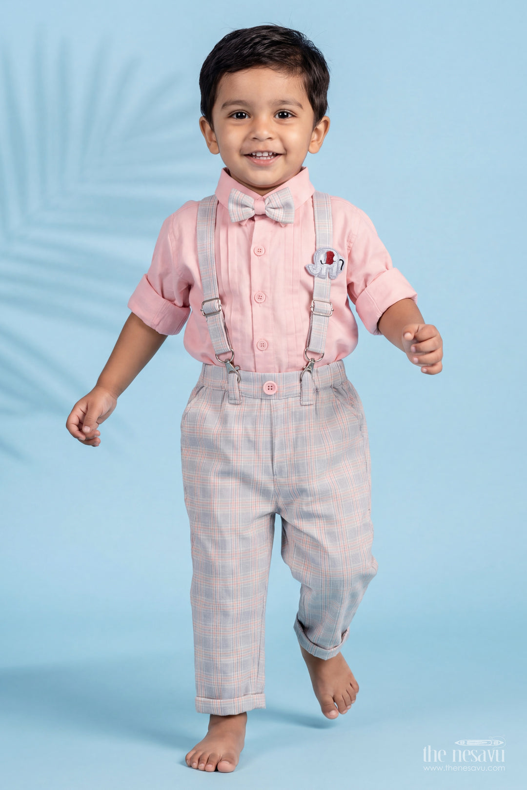 Baby Cotton Set in Peach with an Occasion Ready Finish